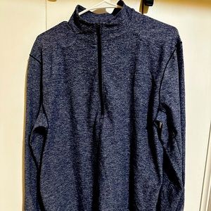 Lululemon surge 1/4 zip sweater Large, heather blue, excellent used